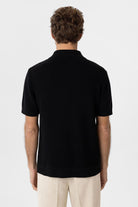 Antioch-Siyah Fermuarlı Dokuma Erkek Polo Yaka Triko T Shirt-T-Shirts-4-Milagron.com