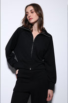 Antioch-Siyah Fermuarlı Kadın Eşofman Takım-Takım-5-Milagron.com