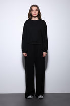 Antioch-Siyah Geniş Paça Relaxed Kadın Takım-Takım-2-Milagron.com