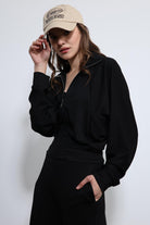 Antioch-Siyah Geniş Paça çizgili Eşofman Takım-Takım-5-Milagron.com