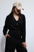 Antioch-Siyah Geniş Paça çizgili Eşofman Takım-Takım-6-Milagron.com