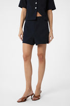 Antioch-Siyah Gömlek Şort Kadın Takım-Alt - Üst Takım-3-Milagron.com