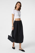 Antioch-Siyah Kadın Balon Midi Etek-Etek-2-Milagron.com