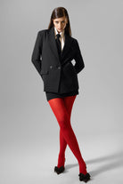 Antioch-Siyah Kadın Kruvaze Kapama Oversize Blazer Ceket-Blazer Ceket-1-Milagron.com