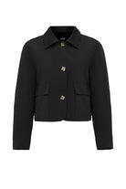 Antioch-Siyah Kadın Mevsimlik İnce Kısa Ceket-Ceket-7-Milagron.com