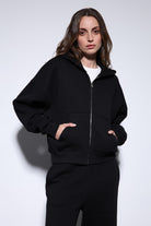 Antioch Siyah Kapüşonlu Sweatshirt Kadın Eşofman Takım