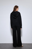 Antioch-Siyah Kapüşonlu üst Ve Geniş Paça Triko Takım-Alt - Üst Takım-7-Milagron.com