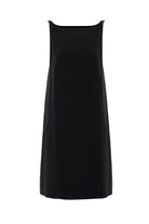 Antioch-Siyah Keten Karışımlı Kadın Mini Elbise-Elbise-5-Milagron.com