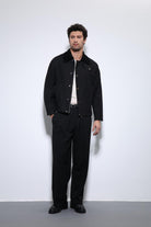 Antioch-Siyah Kontrast Yaka Erkek Ceket-Ceket-1-Milagron.com