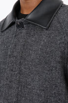 Antioch-Siyah Kontrast Yaka Erkek Kaban-Kaban-7-Milagron.com