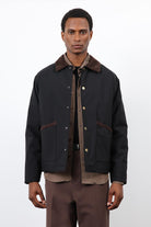 Antioch-Siyah Kontrast Yaka Erkek Mont-Mont-3-Milagron.com