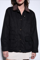 Antioch-Antioch Siyah Kontrast Yaka Kadın Ceket-Ceket-6-Milagron.com