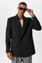 Antioch-Siyah Kruvaze Ceket-Ceket-3-Milagron.com