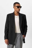 Antioch-Siyah Kruvaze Ceket-Ceket-5-Milagron.com