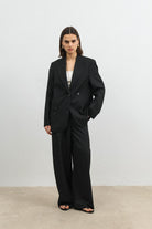 Antioch Siyah Kruvaze Kadın Blazer