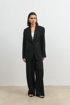 Antioch Siyah Kruvaze Kadın Blazer