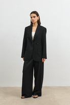 Antioch Siyah Kruvaze Kadın Blazer