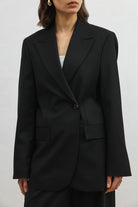 Antioch Siyah Kruvaze Kadın Blazer