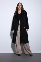 Antioch-Antioch Siyah Kruvaze Kadın Kaban-Kaban-1-Milagron.com