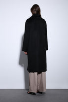 Antioch-Antioch Siyah Kruvaze Kadın Kaban-Kaban-5-Milagron.com