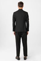 Antioch-Siyah Kruvaze Kapama İtalyan Kesim Erkek Takım-Takım Elbise-6-Milagron.com