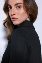 Antioch-Antioch Siyah Kruvaze Kapama Kadın Triko Hırka-Hırka-4-Milagron.com