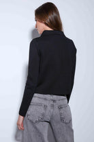 Antioch-Antioch Siyah Kruvaze Kapama Kadın Triko Hırka-Hırka-5-Milagron.com