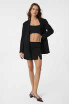 Antioch-Siyah Kuşaklı Kadın Blazer-Blazer Ceket-3-Milagron.com