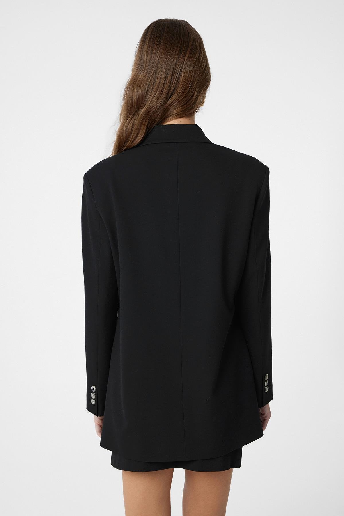 Antioch-Siyah Kuşaklı Kadın Blazer-Blazer Ceket-5-Milagron.com