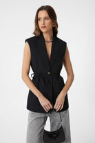 Antioch-Siyah Kuşaklı Kadın Yelek-Yelek-1-Milagron.com