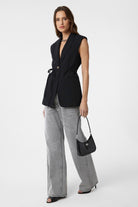 Antioch-Siyah Kuşaklı Kadın Yelek-Yelek-2-Milagron.com