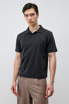 Antioch Siyah Lyocell Karışımlı Polo Yaka Erkek T-Shirt