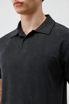 Antioch Siyah Lyocell Karışımlı Polo Yaka Erkek T-Shirt