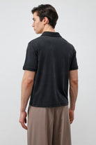 Antioch Siyah Lyocell Karışımlı Polo Yaka Erkek T-Shirt