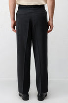 Antioch Siyah Lyocell Relaxed Fit Pileli Erkek Pantolon