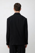 Antioch Siyah Modal Karışımlı Relaxed Fit Erkek Blazer Ceket