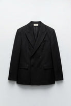Antioch Siyah Modal Karışımlı Relaxed Fit Erkek Blazer Ceket