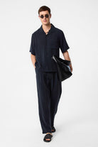 Antioch-Siyah Modal Kumaş Erkek Gömlek-Gömlek-2-Milagron.com