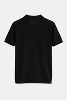 Antioch Siyah Örgü Dokulu Polo Yaka Erkek T-Shirt