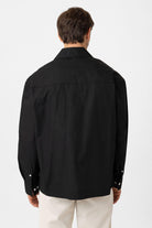 Antioch-Siyah Pamuklu Relaxed Erkek Gömlek-Gömlek-6-Milagron.com