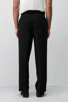 Antioch Siyah Pileli Relaxed Fit Erkek Pantolon