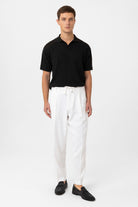 Antioch-Siyah Polo Yaka Dokulu Erkek Triko T Shirt-T-Shirts-2-Milagron.com