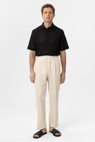 Antioch-Siyah Polo Yaka örgü Erkek T Shirt-T-Shirts-2-Milagron.com