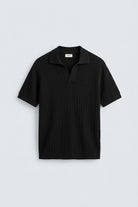 Antioch Siyah Premium Dokulu Erkek Triko T-Shirt