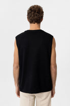 Antioch-Siyah Regular Fit Dokulu Erkek Kolsuz T Shirt-T-Shirts-5-Milagron.com