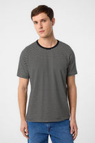 Antioch-Siyah Regular Fit çizgili Erkek T Shirt-T-Shirts-1-Milagron.com