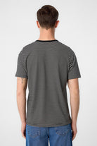 Antioch-Siyah Regular Fit çizgili Erkek T Shirt-T-Shirts-4-Milagron.com