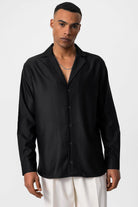 Antioch-Siyah Relax Fit Erkek Gömlek-Gömlek-1-Milagron.com