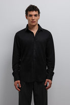 Antioch-Siyah Relax Fit Erkek Gömlek-Gömlek-3-Milagron.com