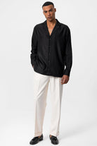 Antioch-Siyah Relax Fit Erkek Gömlek-Gömlek-6-Milagron.com